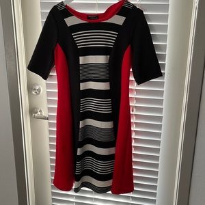 Red and black medium dress